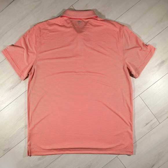 NWT Izod  Golf Short Sleeve Polo Men's Red Striped Golf Size Large - Picture 2 of 14